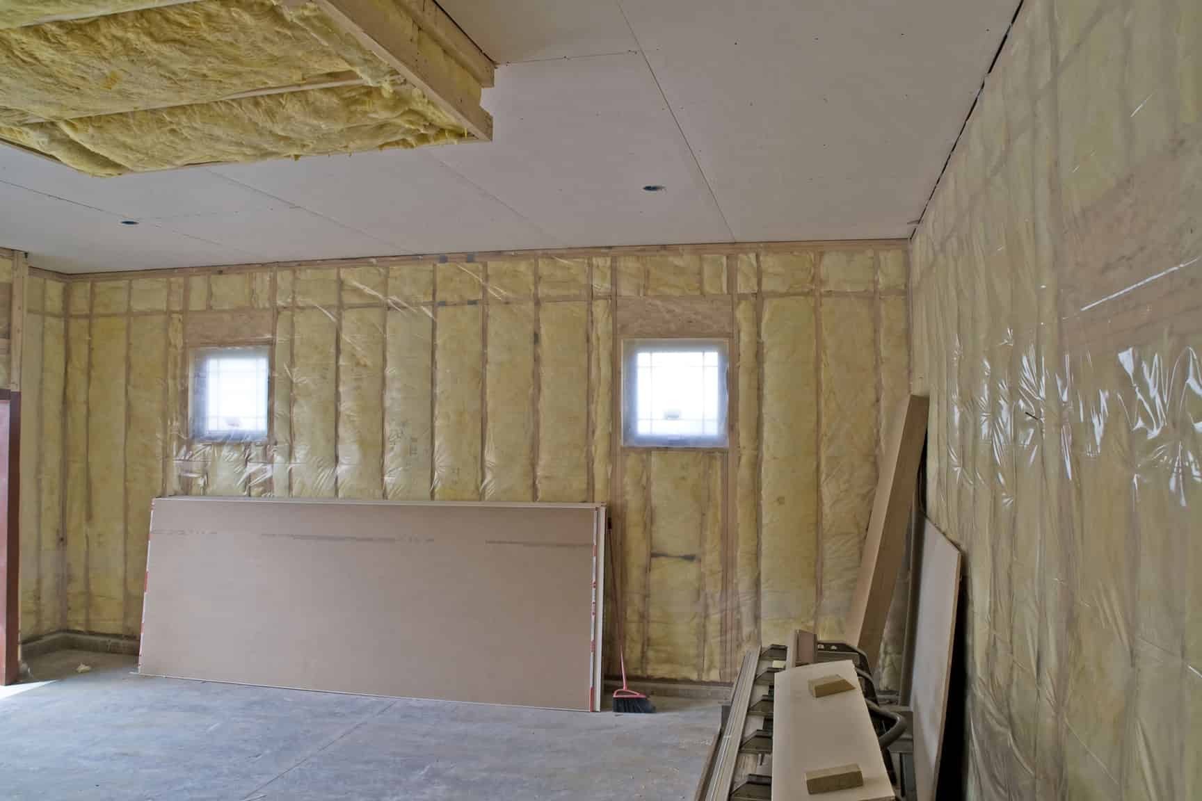 New drywall installation in a Raleigh garage-to-ADU conversion