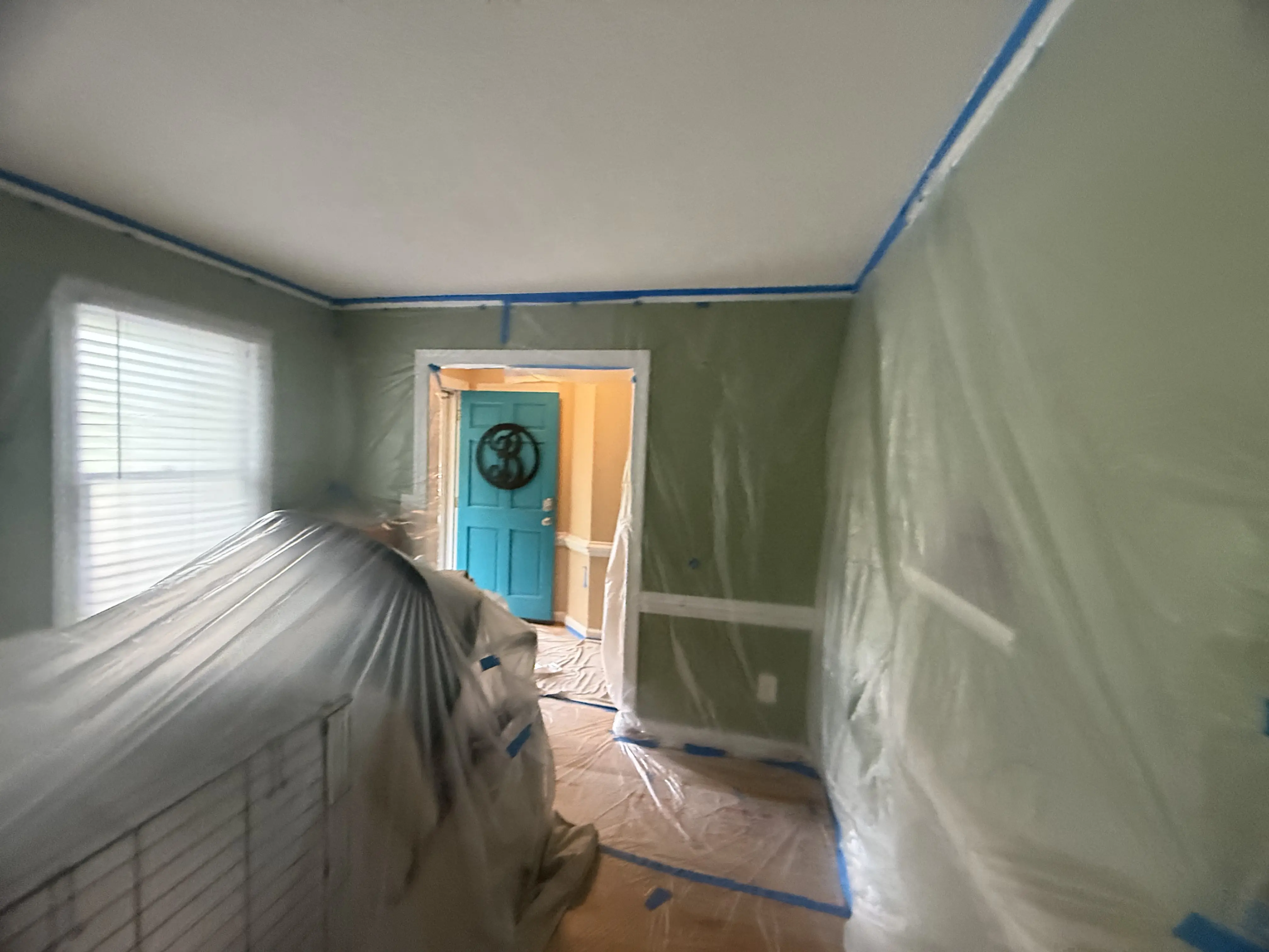 Room preparation before popcorn ceiling removal